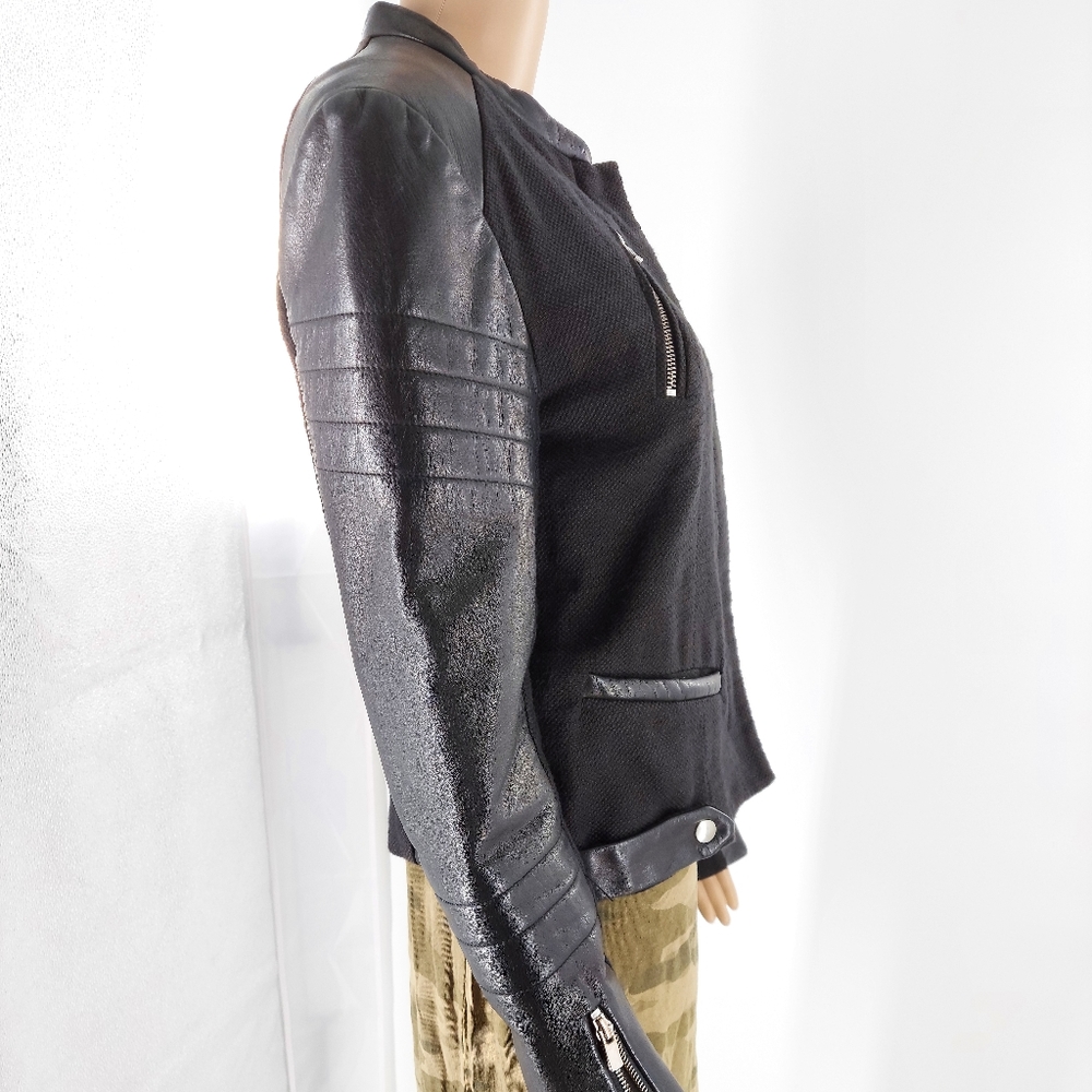 Maje Leather Moto Jacket L